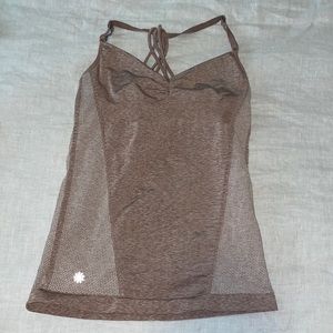 Brown Criss-cross Athleta Tank